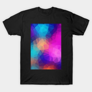 Multicolour Prismatic Pattern Lightweig T-Shirt